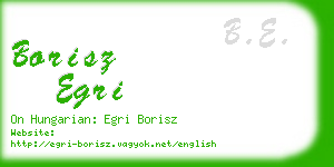 borisz egri business card